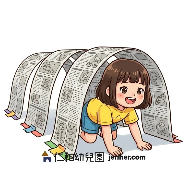 アクティビティ IN-19：新聞紙トンネルくぐり（ほふく前進）